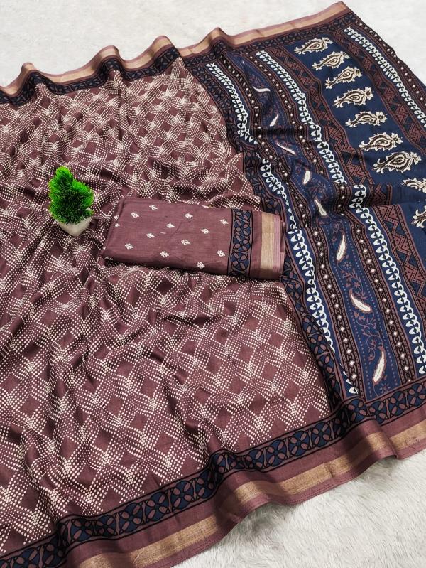 Vastrangan ajrakh print saree wholesale rate clothes